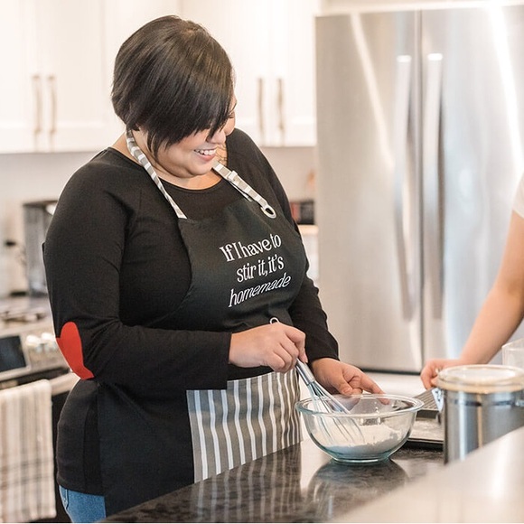 Brand new - Black Apron with Striped Pocket - Picture 6 of 6